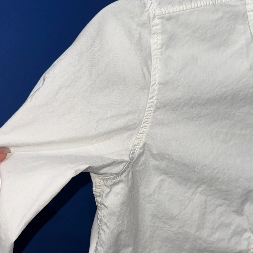 H & M- Classic White Long-Sleeve Button-Down Shirt Size 10 - Picture 8 of 16